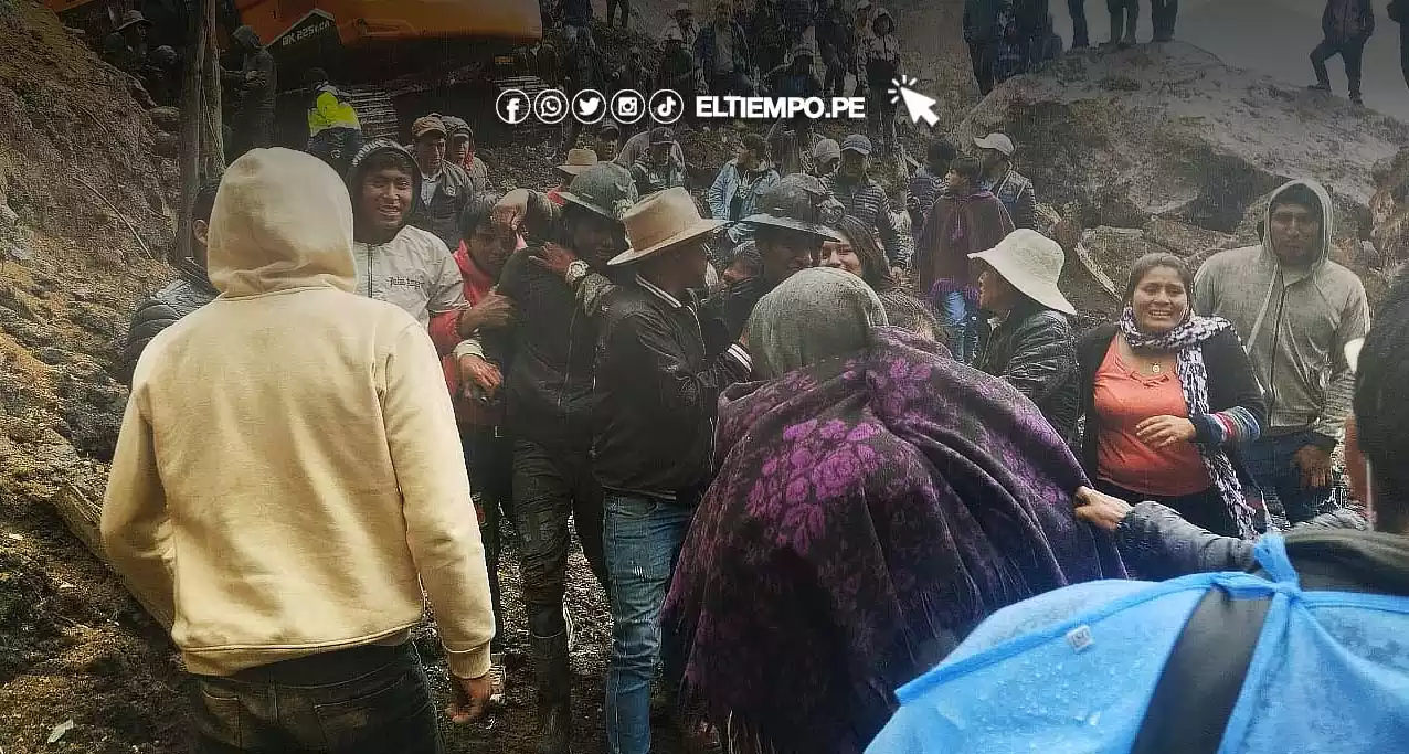 La-Libertad-seis-mineros-atrapados-en-socavon-son-rescatados-tras-deslizamiento-de-tierra