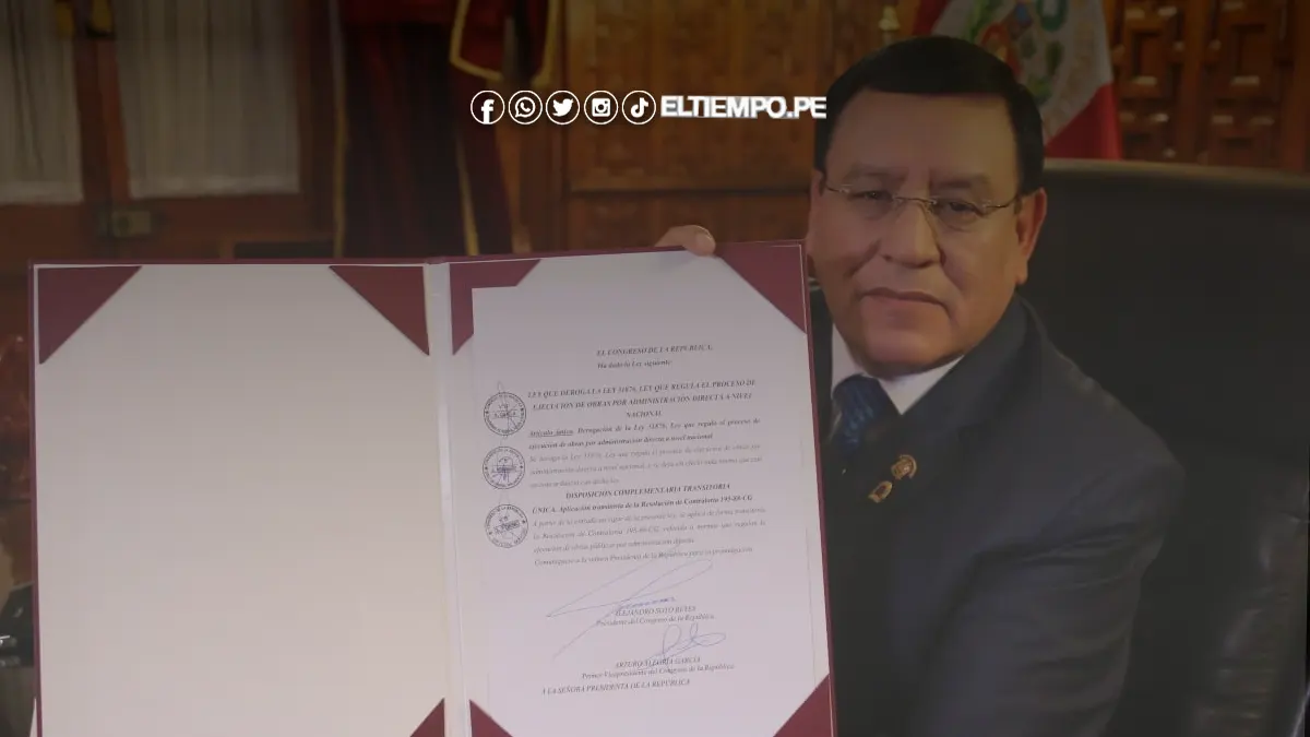 Presidente del Congreso firma autógrafa que autoriza desembolso de S/ 20 600