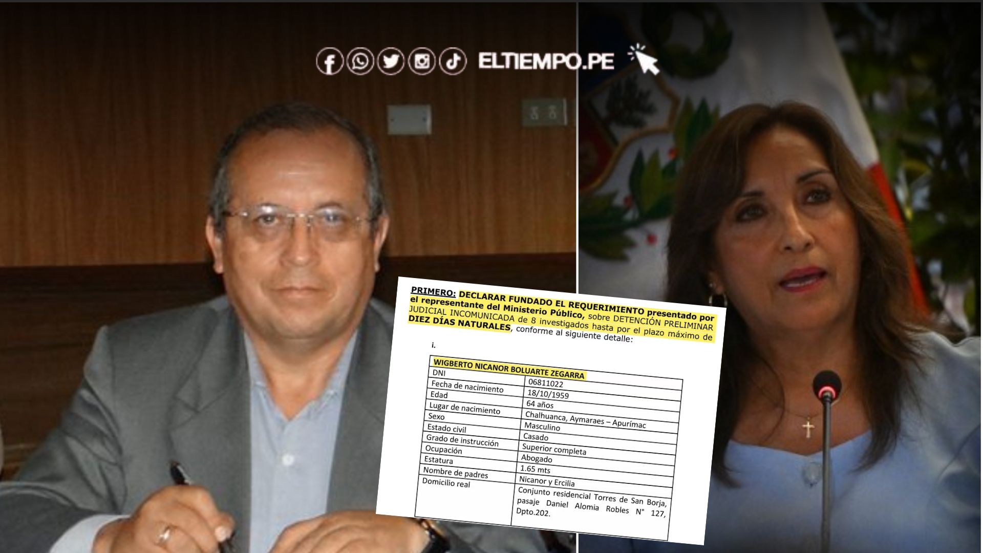 Detienen a Nicanor Boluarte, hermano de la presidenta Boluarte, por caso ‘Los Waykis’