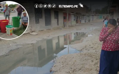 Piura: Familias viven entre desagüe y falta de agua