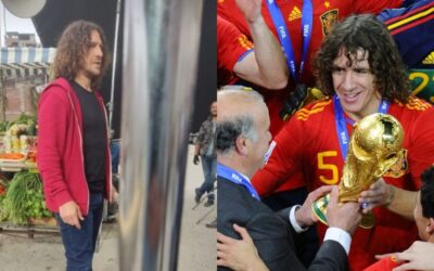 Carles Puyol se encuentra en Lima y alborota las calles de San Juan de Lurigancho
