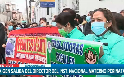 Trabajadores protestan por falta de medicinas