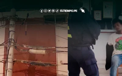 Talara: presunto ladrón de cables eléctricos es capturado en el techo de una casa