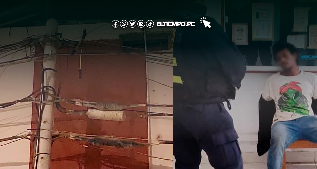 Talara presunto ladrón de cables eléctricos es capturado en el techo de una casa Talara: presunto ladrón de cables eléctricos es capturado en el techo de una casa