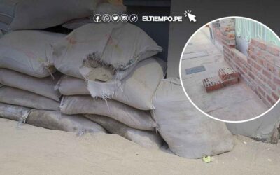 Sacos de arena y muros afectan a peatones en el centro de Piura