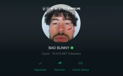 Bad Bunny comprueba con esta foto que es él mismo quien escribe en su canal de WhatsApp