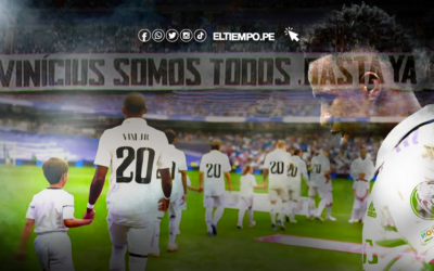 Emotivo gesto: jugadores del Real Madrid salen con camiseta N° 20 en apoyo a Vinicius JR
