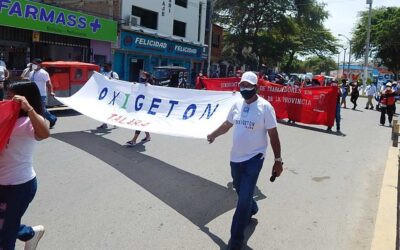 Talareños marchan pidiendo una planta de oxígeno medicinal