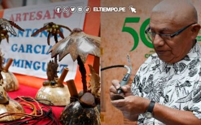 Maestro artesano piurano elabora productos de cáscaras de coco