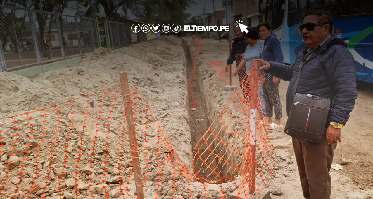 Piura Vecinos protestan por paralización de millonaria obra de saneamiento Piura: Vecinos protestan por paralización de millonaria obra de saneamiento