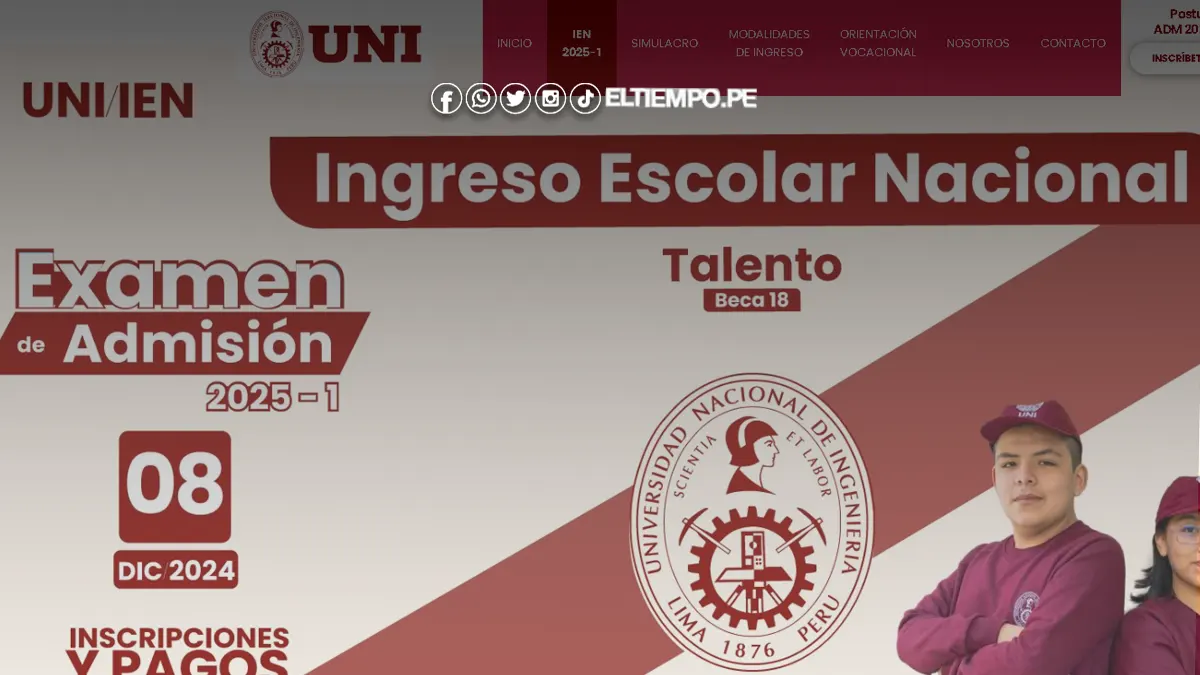 Examen de admisión UNI para 5to de secundaria Examen de admisión UNI para 5to de secundaria