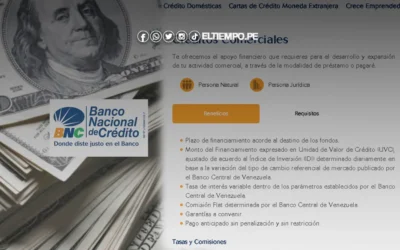¡Préstamo comercial en BNC! Pide 500 dólares hoy en Venezuela