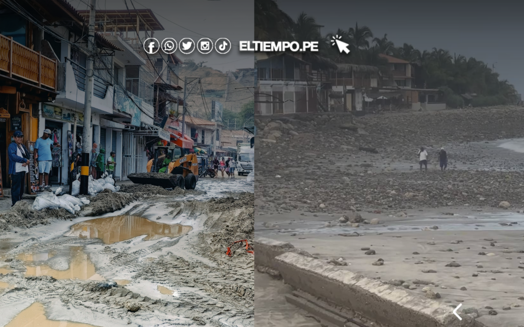 Oleajes anómalos destruyen playa de Máncora, dejando solo rocas: Inician proceso de limpieza para su recuperación