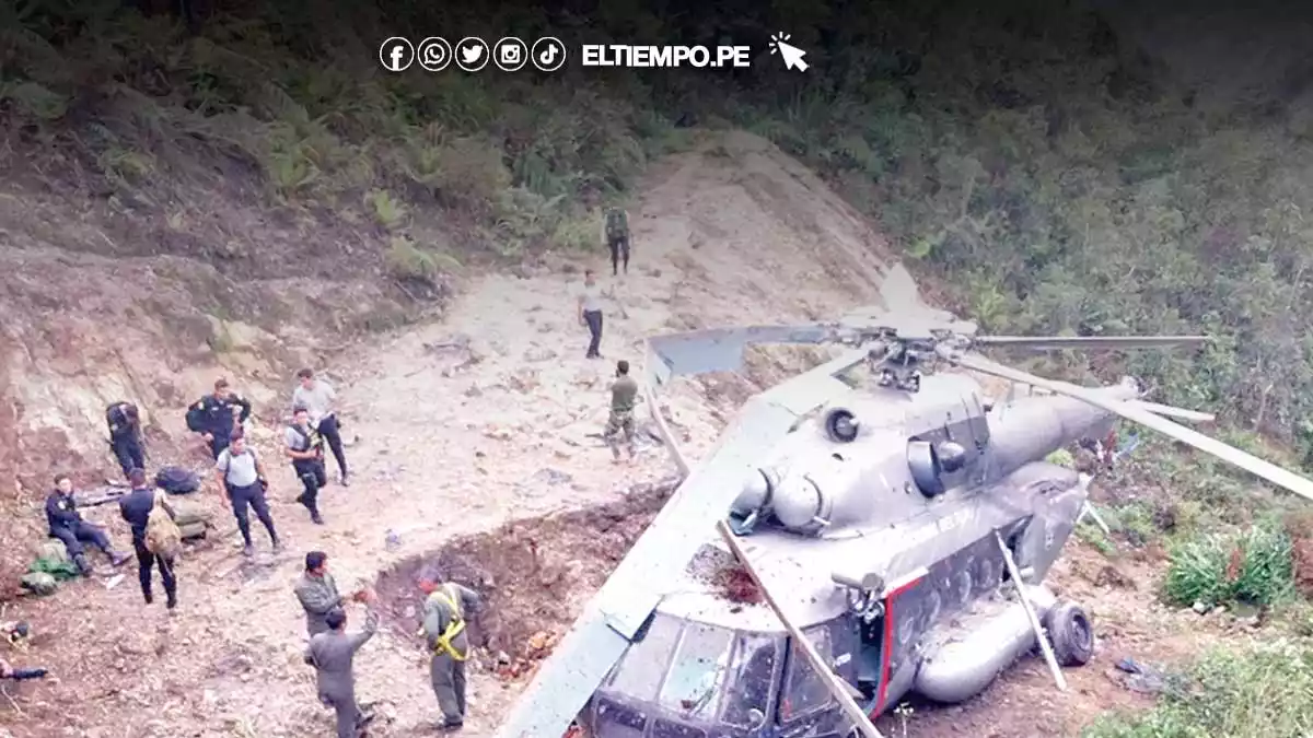 piura-Once-policías-se–salvan-de-morir-en-caída-de-helicóptero piura Once policías se salvan de morir en caída de helicóptero
