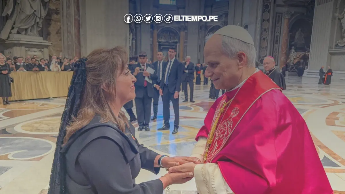 Dina Boluarte y el papa León XIV Dina Boluarte y el papa León XIV