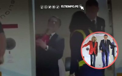 Emmanuel Macron, presidente de Francia, recibe una cachetada de su esposa