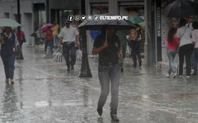 Senamhi advierte lluvias intensas en 10 regiones hasta el 21 de mayo