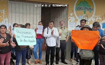 Docentes de Piura protestan por despidos masivos a nivel regional