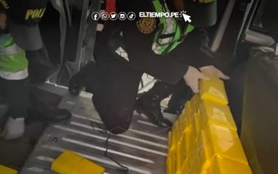 Apurpímac: Incautan 83kg de cocaína camuflados en una combi