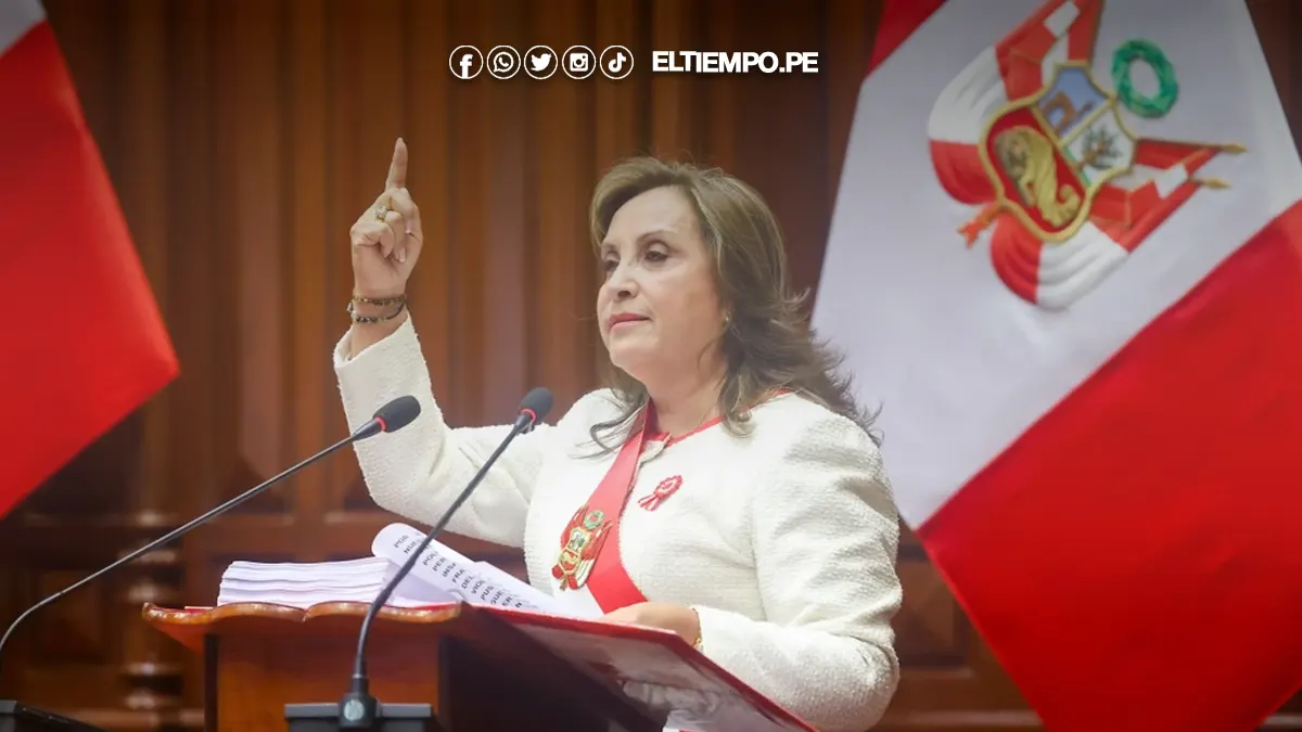 Dina Boluarte en su mensaje a la Nación