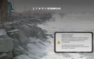Alerta de tsunami en el litoral peruano: celulares recibieron mensaje de advertencia del Indeci