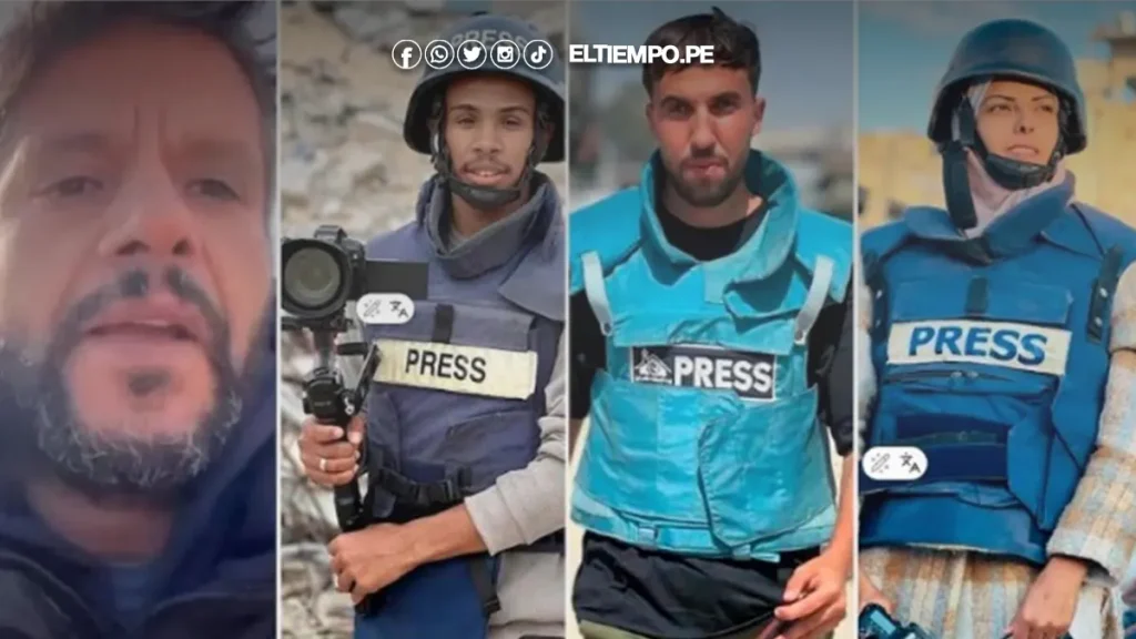 Hussam al-Masri (camarógrafo de Reuters), Mohamed Salameh (camarógrafo de Al Jazeera), Moaz Abu Taha (reportero de NBC), Mariam Dagga (periodista gráfica independiente de 33 años que colaboraba con Associated Press)
