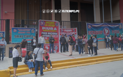 Piura: Trabajadores del Poder Judicial realizan paro de 24 horas hoy 27 de agosto