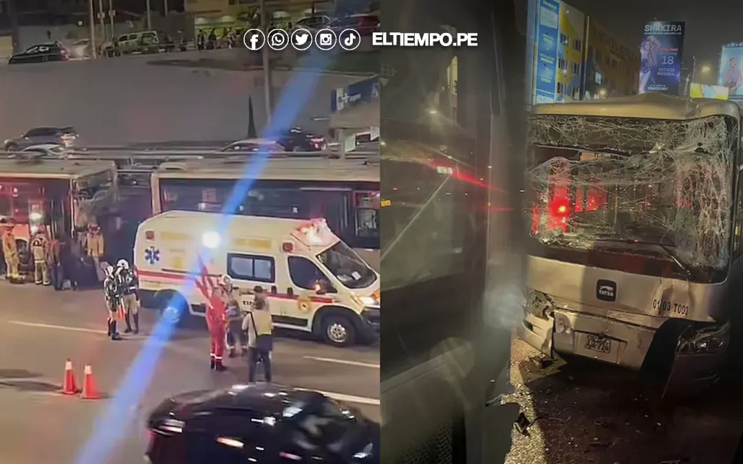 Triple choque en estación Angamos del Metropolitano deja más de 40 heridos: ATU investiga causas del accidente