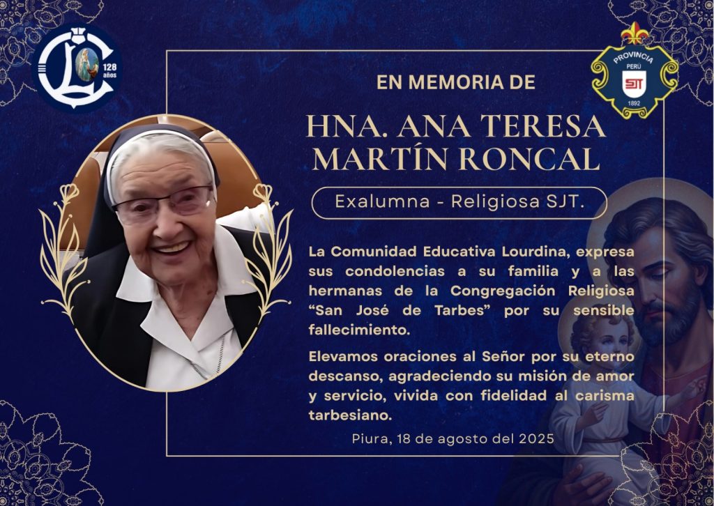 Piura,Fallece hermana Ana Teresa Martín Roncal,Ana Teresa Martín Roncal,Inelda Castro Pacora de Cossio