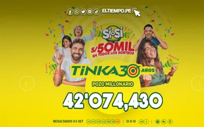 Sorteo de La Tinka EN VIVO: ¿Cuánto es el premio mayor y qué números pueden salir HOY, domingo 7 de setiembre de 2025?
