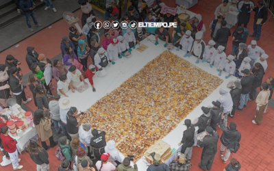 Magdalena del Mar presenta pan con chicharrón de 4 metros: el más grande del mundo