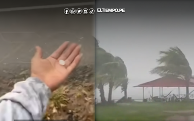 Ucayali: Tormenta con granizo y fuertes vientos sorprende a vecinos de Pucallpa