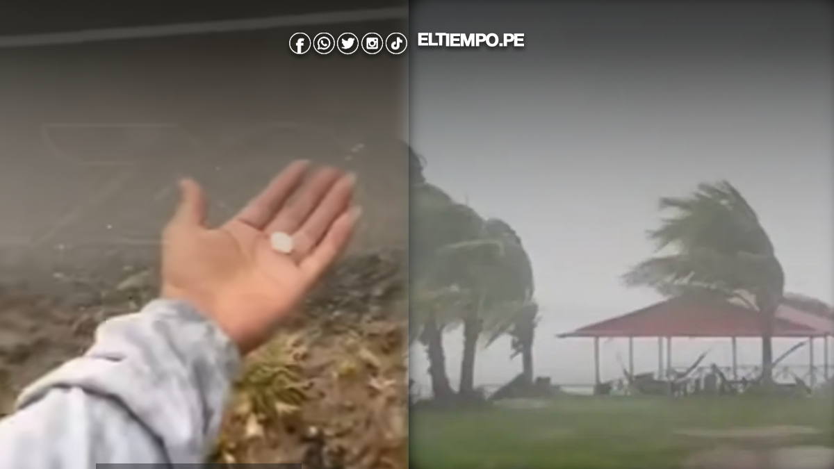 Tormenta con granizo y fuertes vientos sorprende a vecinos de Pucallpa Tormenta con granizo y fuertes vientos sorprende a vecinos de Pucallpa