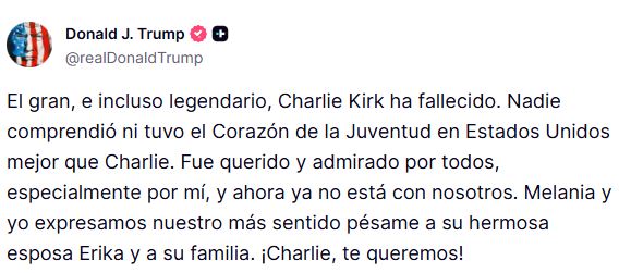 Muere Charlie Kirk
