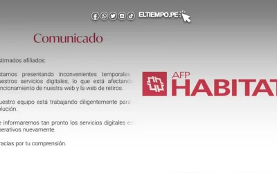 Web de AFP Habitat se cayó hoy 29 de octubre de 2025: Últimas noticias del retiro AFP 2025
