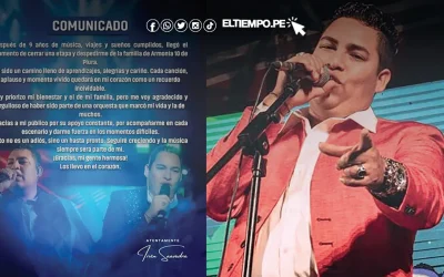 Armonía 10 se queda sin su voz principal: Irvin Saavedra se retira de la agrupación para priorizar su bienestar