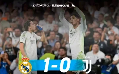 Real Madrid venció 1-0 a Juventus en la Champions League con gol de Jude Bellingham tras jugada de Vinícius Júnior
