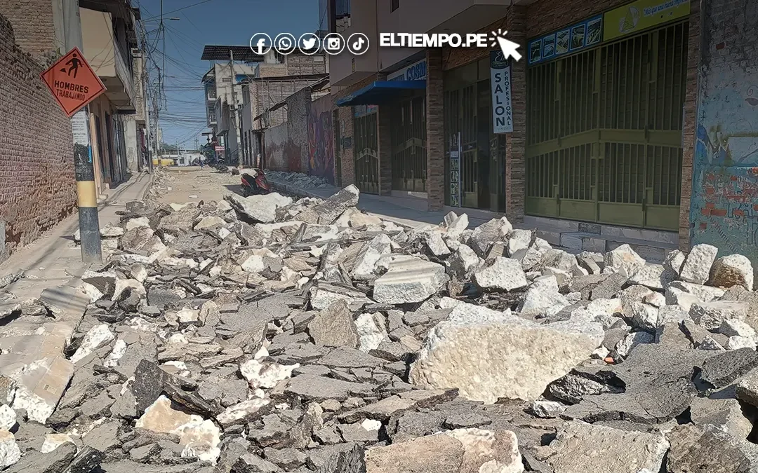 Obras del centro de Piura en su hora más complicada