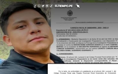 Fiscalía de Chulucanas concluye investigación y presenta acusación por el secuestro agravado de Anthony Camizán