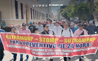 Trabajadores municipales seguirán con paros pese a los descuentos