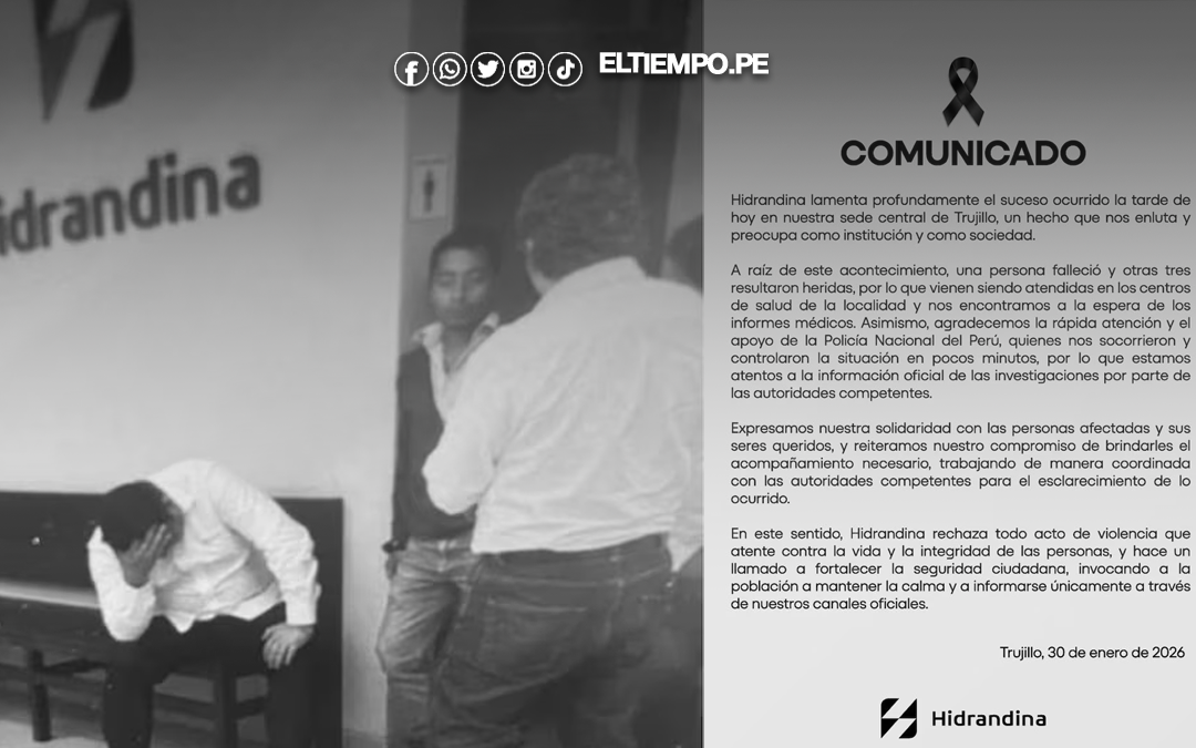 Jefe de seguridad de Hidrandina desató balacera y se quitó la vida tras ser despedido