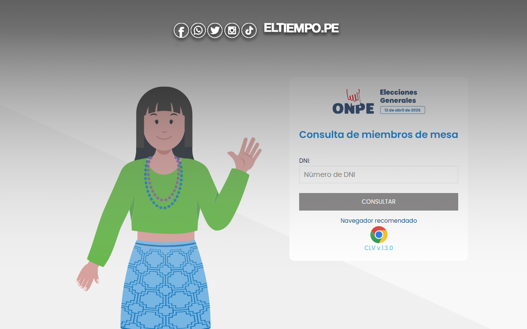 Link oficial para consultar si soy miembro de mesa en Piura 2026