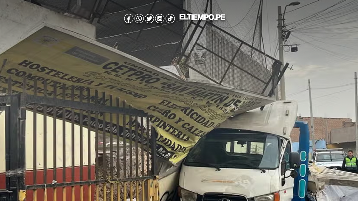 Muro de colegio colapsó y cayó sobre camión en San Martín de Porres Muro de colegio colapsó y cayó sobre camión en San Martín de Porres