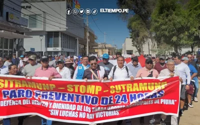 Trabajadores municipales paralizan Piura por pagos: aseguran que existe una mala gestión
