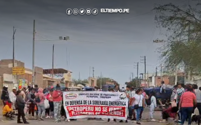 Talara paraliza actividades por 24 horas en rechazo a decreto que abriría paso a privatización de Petroperú