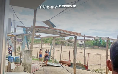 Fuertes vientos levantan techos de viviendas de Tumbes y sierra de Piura