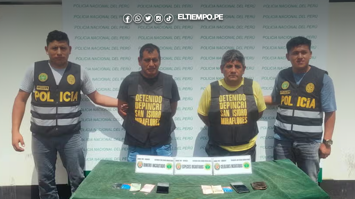 Capturan en Chorrillos a dos presuntos implicados en estafa bancaria Capturan en Chorrillos a dos presuntos implicados en estafa bancaria