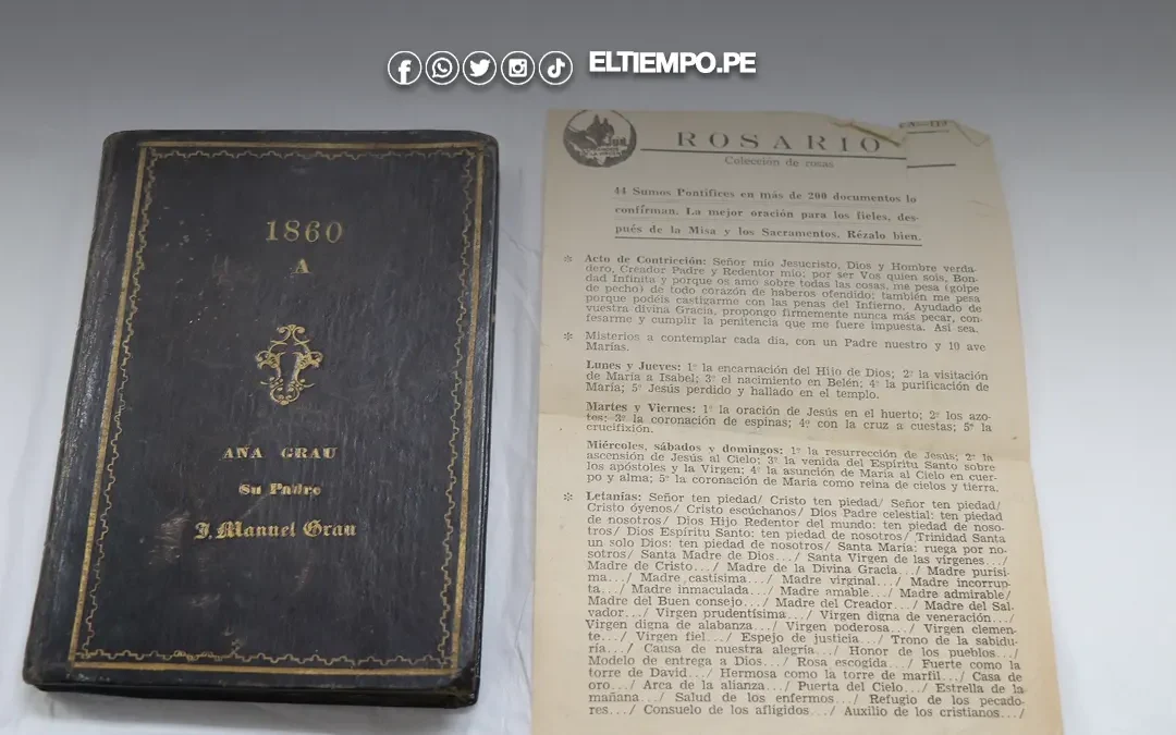 Recuperan libro perteneciente a la familia de Miguel Grau que iba a ser enviado ilegalmente a Portugal