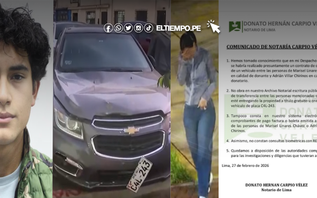 Notaría Carpio Vélez desmiente supuesta donación de vehículo entre Marisel Linares y Adrián Villar