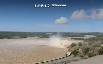 Piura: Reservorio de Poechos descarga hasta 1,500 m³/s para contener crecida del río Chira